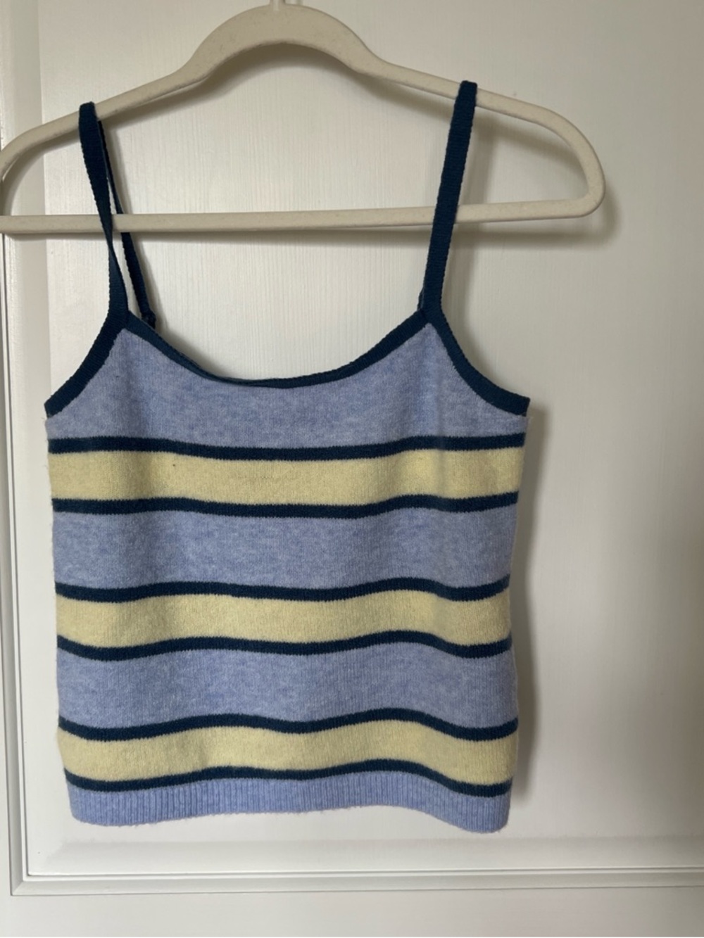 Abercrombie & Fitch Blue and Yellow Striped Knit Cami